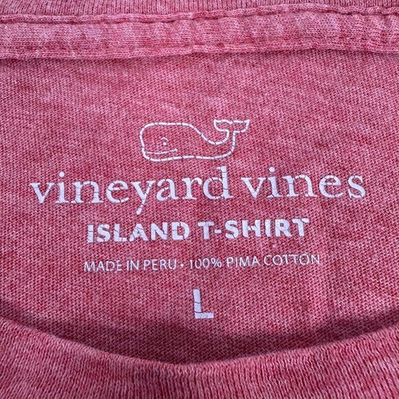 Vineyard Vines Mens Island T-Shirt Size L Red Every Day Should Feel This Good - Picture 4 of 6